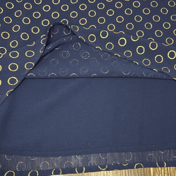 Michael by Michael Kors navy with gold hoops halter tank top with chain detail - Picture 4 of 7